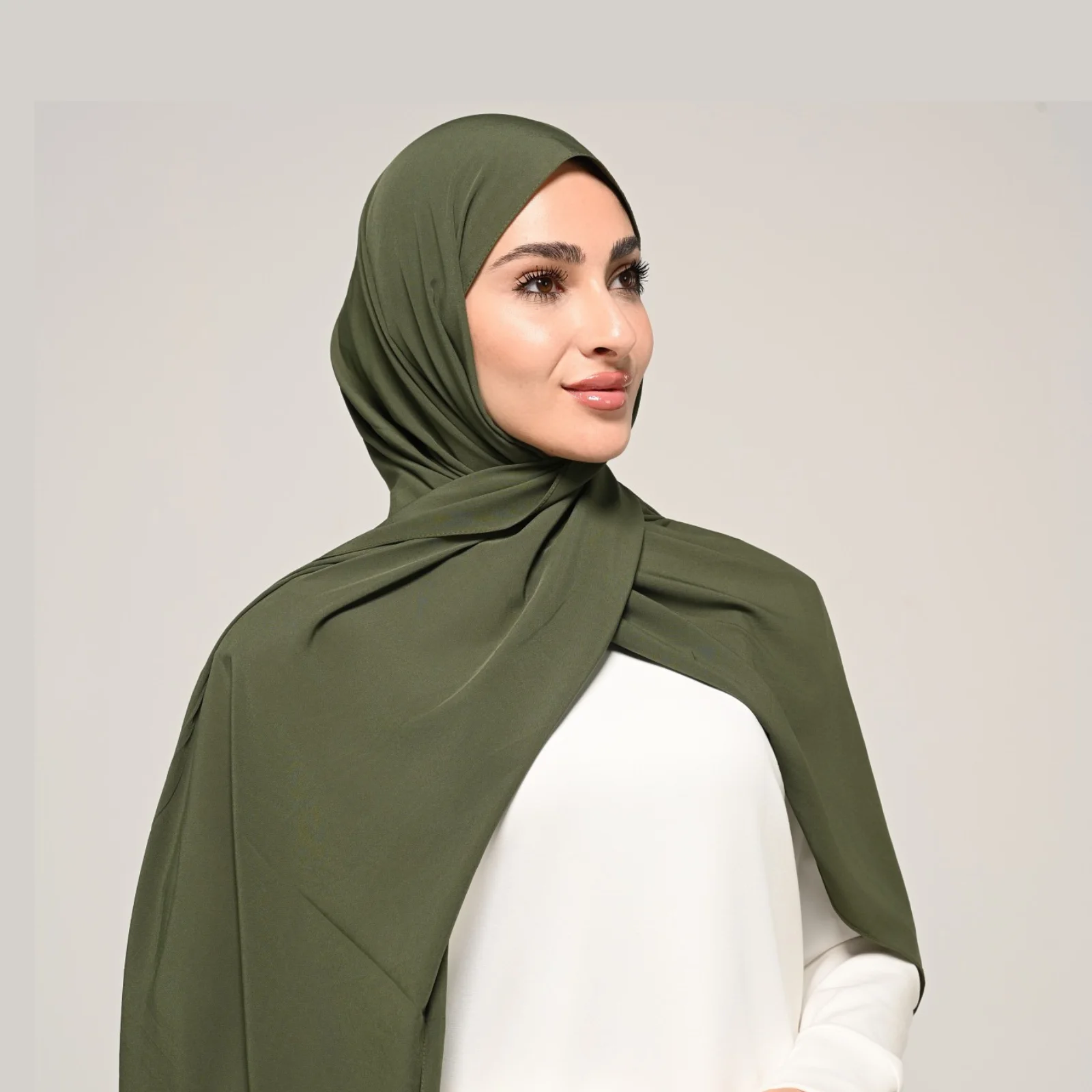 شال سارة ( لون أخضر زيتوني )