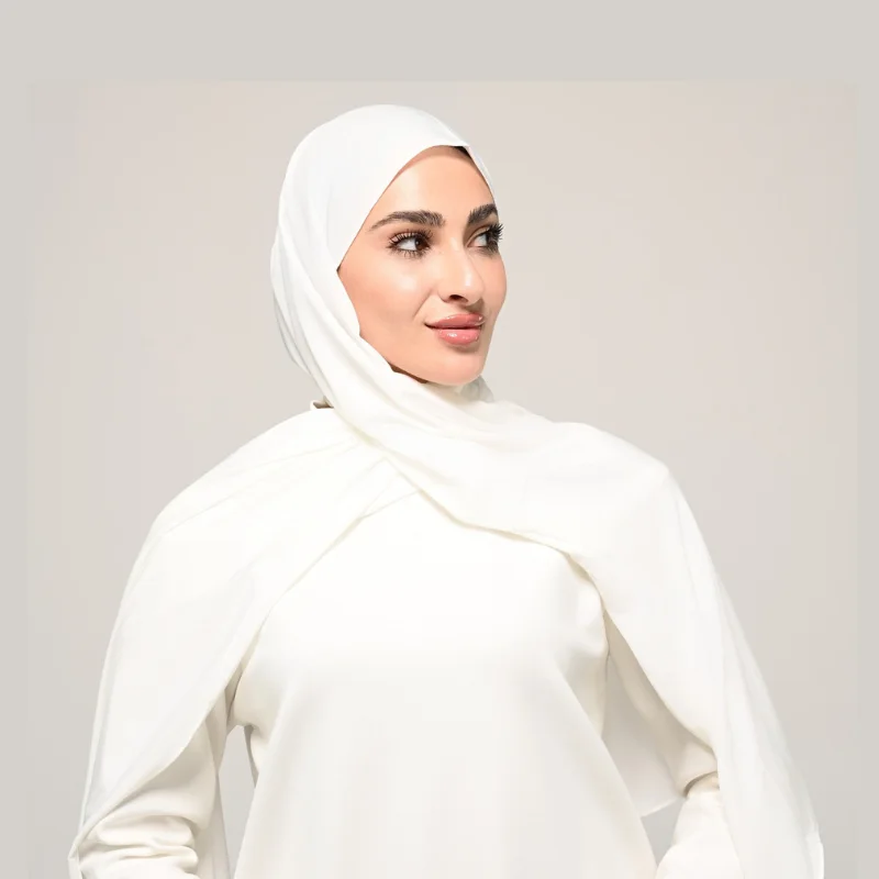 شال سارة ( لون ابيض ناصع)