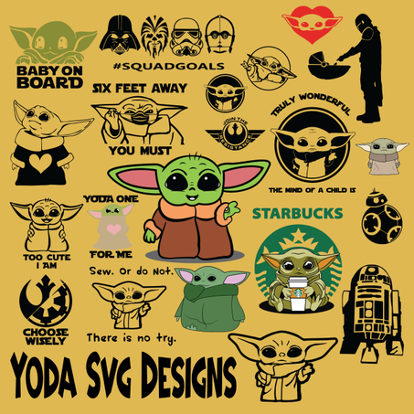 Baby Yoda Svg Designs |FREE BUNDLE |