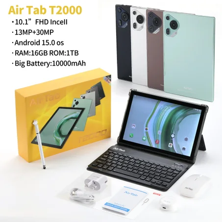 تابلت AirTab T2000 10.1" مزود بكيبورد وماوس وقلم ضمان 6 شهور + سماعة هدية
