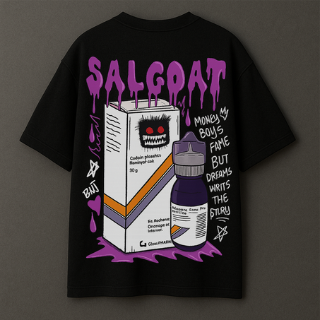 T-shirt "SALGOAT" style rap urbain – Un design audacieux pour les passionnés de musique