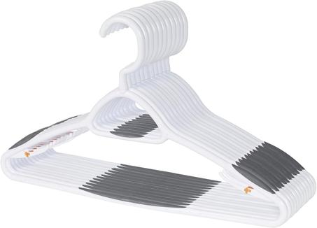 Neatfreak Juego de 12 perchas antideslizantes de lujo, diseño que ahorra espacio para chaquetas, pantalones, camisas, cuello giratorio de 360 grados, barras de agarre suave, producidas en Amé