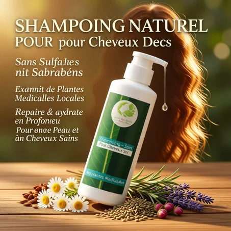 SHAMPOING SAIN POUR CHEVEUX SEC  AUX PLANTES MEDICINALES