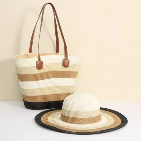 🌴إطلالة صيف متكاملة : حقيبة عملية + قبعة شمس عصرية 👒👜
