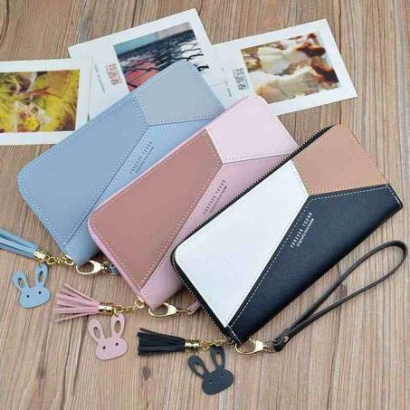 🎁  Porte-monnaie géométrique en cuir PU pour femme✨