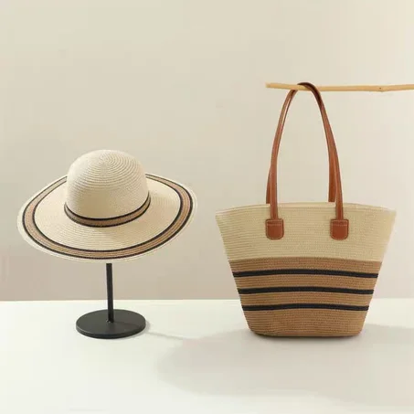 🌴إطلالة صيف متكاملة : حقيبة عملية + قبعة شمس عصرية 👒👜