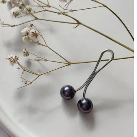 Pince Hijab Ronde - Perle Silver