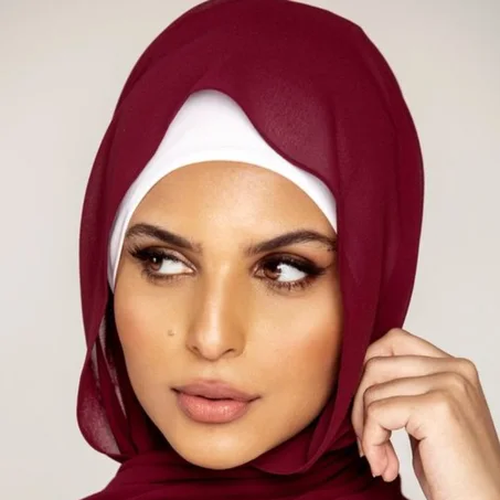 Châle Crêpe De Soie -  Bordeau