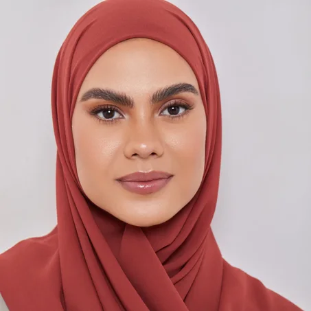 Châle Crêpe De Soie - Brique