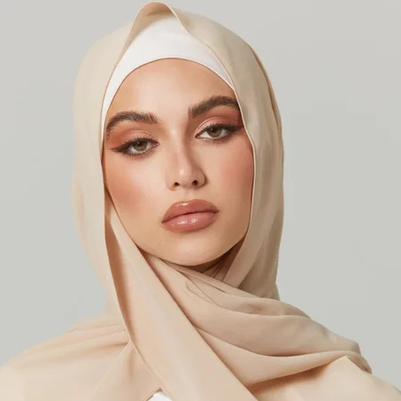 Châle Crêpe De Soie - Blanc Crème