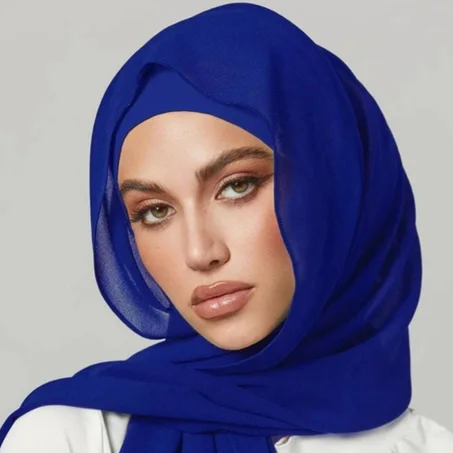 Châle Crêpe De Soie - Bleu Roi