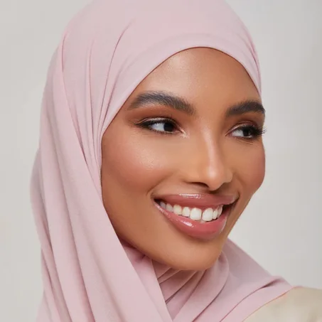 Châle Crêpe De Soie - Rose Poudré