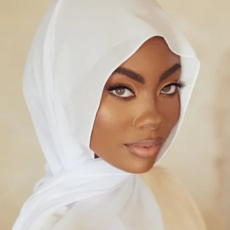 Châle Crêpe De Soie - Blanc Neige