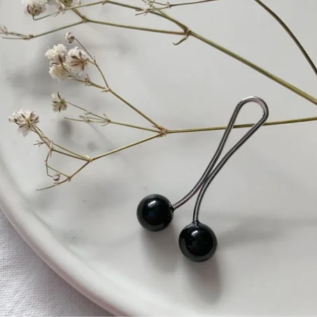 Pince Hijab Ronde - Perle Noire