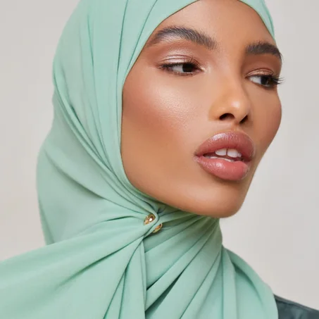 Châle Crêpe De Soie -  Vert Clair