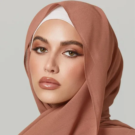 Châle Crêpe De Soie - Rose Brique