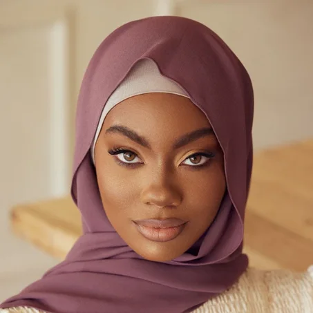 Châle Crêpe De Soie -  Mauve Nude