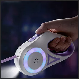 1. سوار إنارة LED مع مقبض - مقود ذكي للحيوانات الأليفة