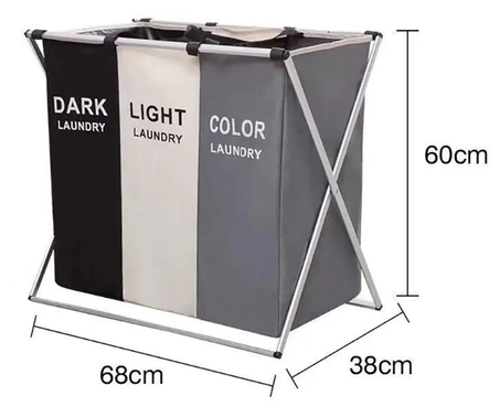 السلة القابلة للطي لفرز الغسيل بدون تعب و خلط