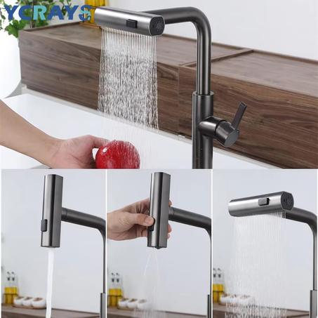 Grifo de cocina en cascada 3 en 1