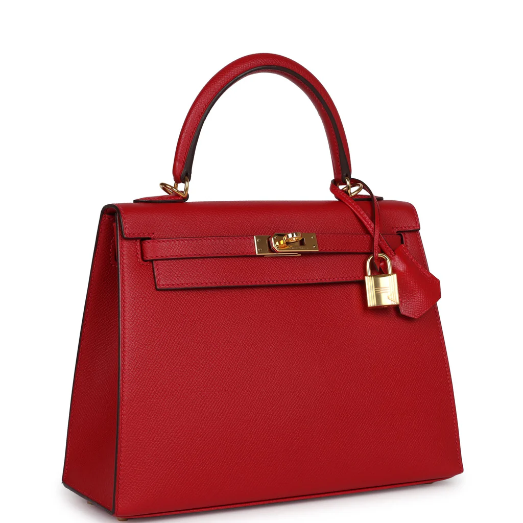 sac Hermès Kelly rouge 25
