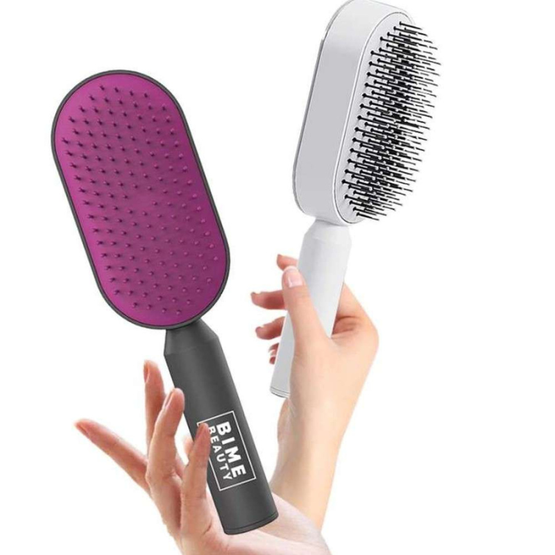 Brosse à cheveux autonettoyante