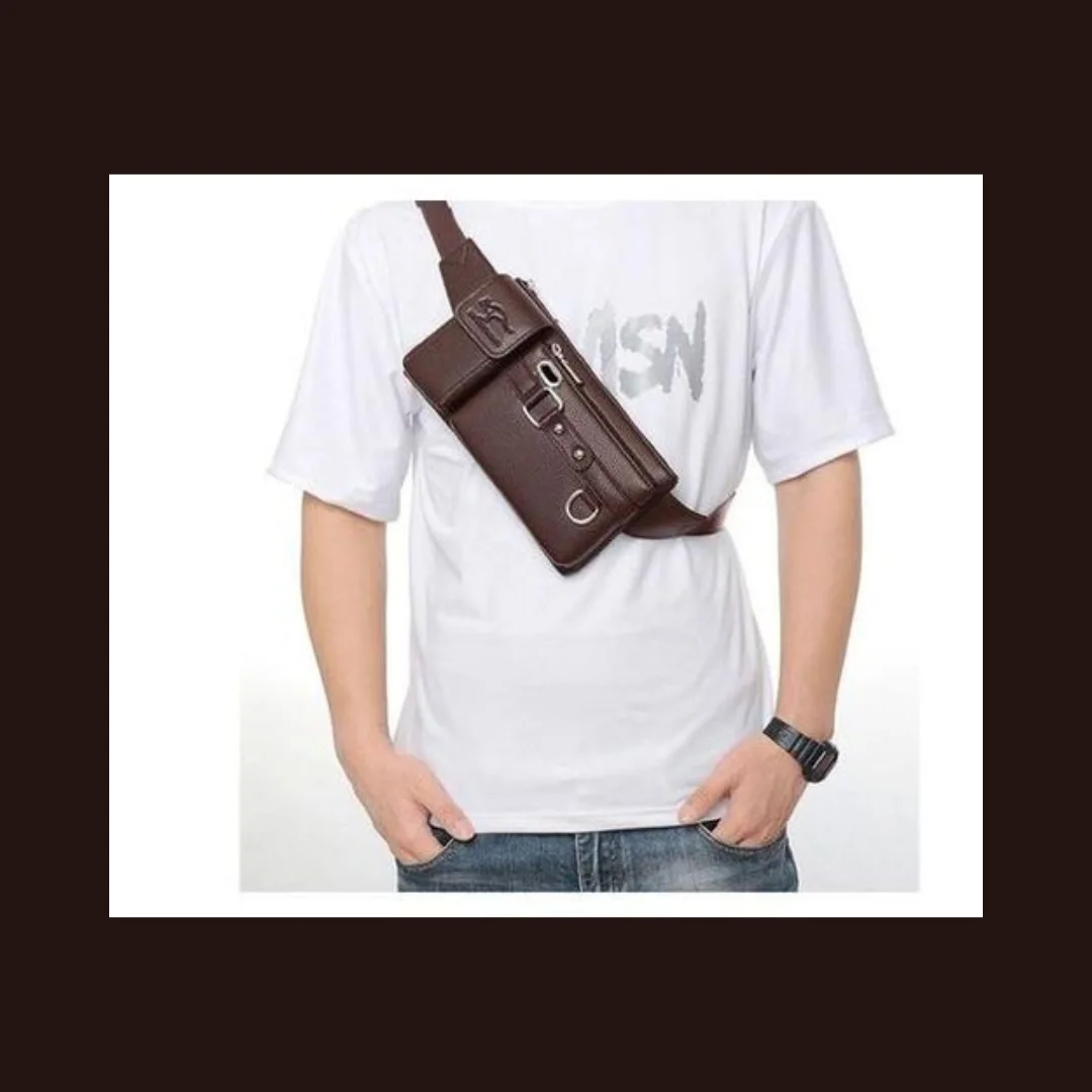 حقيبة كتف رجالية أنيقة من الجلد – عملية وعصرية