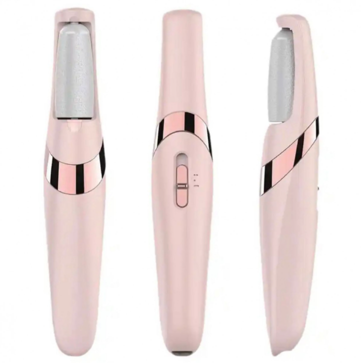 Rechargeable electric foot file and massager with removable design, removes calluses and dead skin