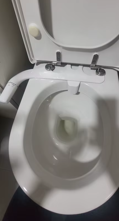 Accessoire Bidet– Pulvérisateur Douchette Toilette Ultra-Mince à Double Buse, Pression Réglable.