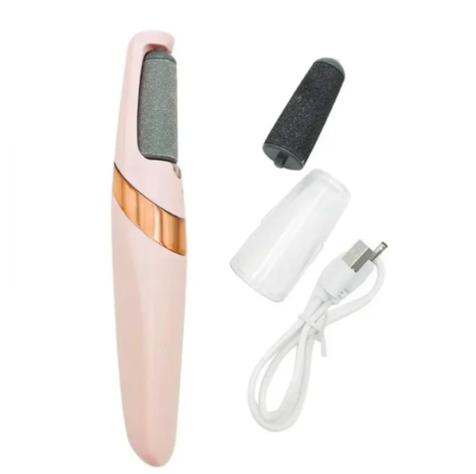 Rechargeable electric foot file and massager with removable design, removes calluses and dead skin