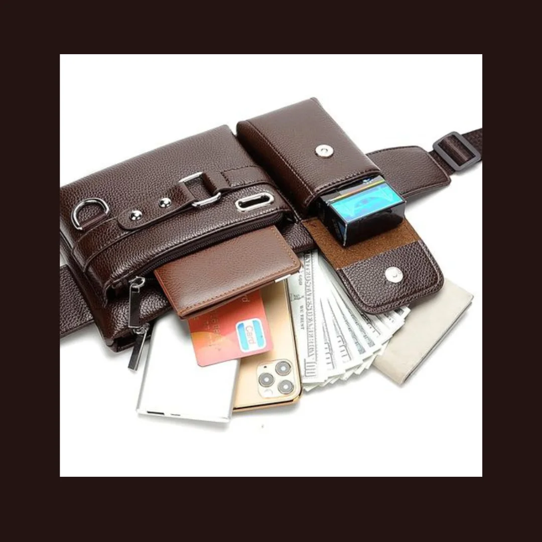 حقيبة كتف رجالية أنيقة من الجلد – عملية وعصرية