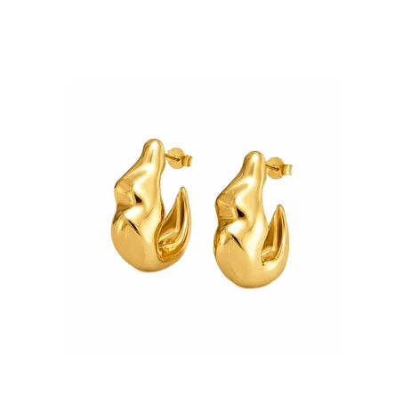 Boucles d’Oreilles Sculptées Dorées