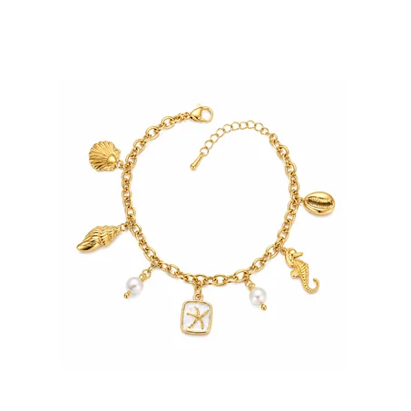 Bracelet Charms Océan Doré