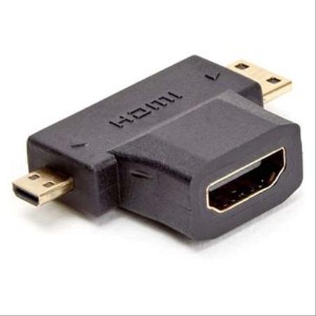 ADAPTATEUR HDMI F TO MINI + MICRO HDMI M