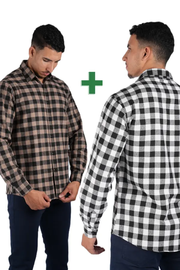 2 chemises Massimo Dutti En Flanelle Demi season Ref-MS8443V  100% Coton