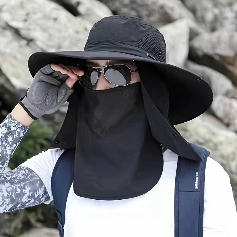 قبعة شمسية لحماية الوجه والرقبة
