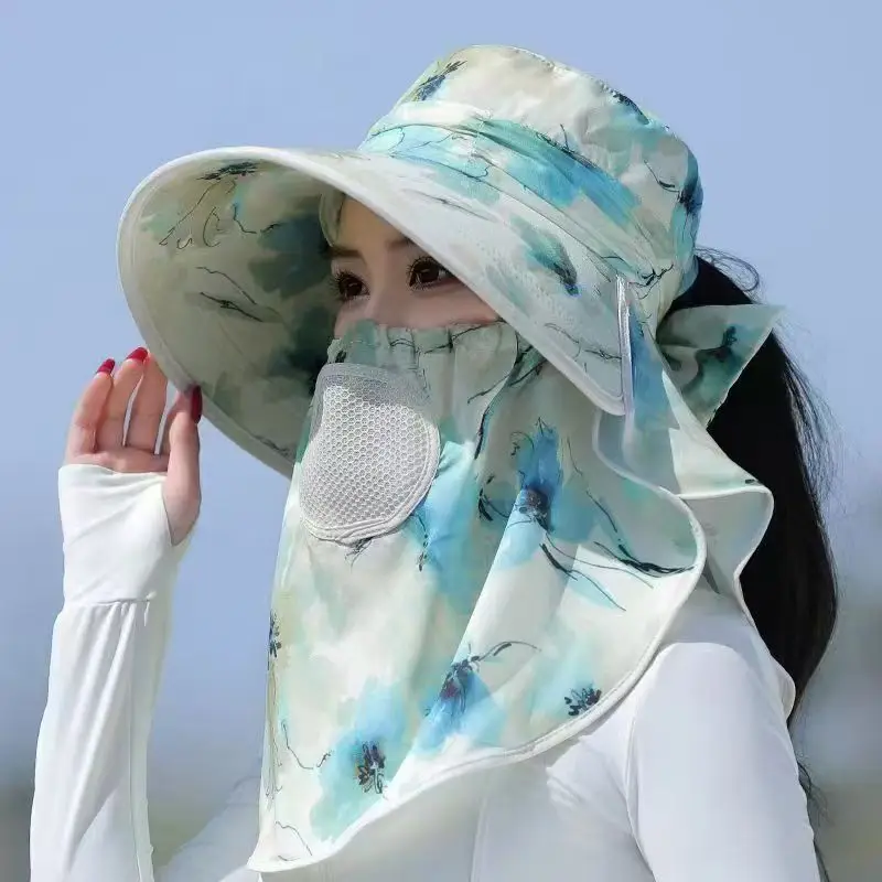 قبعة للنساء لحماية الوجه والرقبة