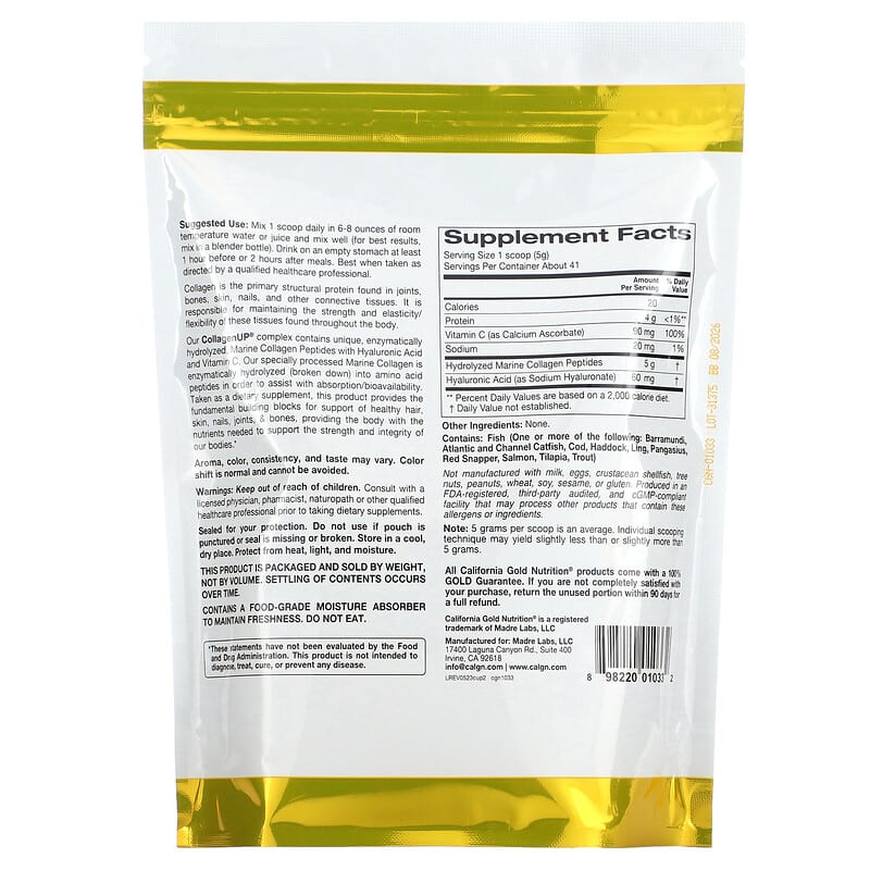 Collagen UP - California Gold Nutrition - 205g