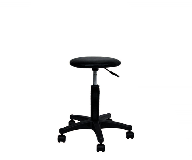 Tabouret d’élève en cuir et plastique fixe