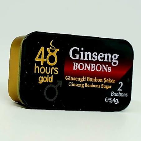 حلوى الجنسينج للرجال علبة حبتين Bonbons au ginseng doré 48 h pour Hommes