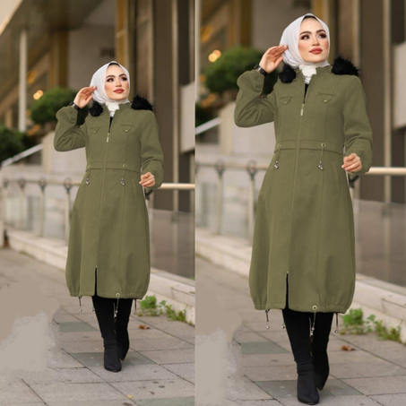 مونطو طويل بجودة عالية كشمير تركي