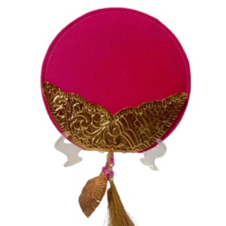 Eventail à main en velours pour mariage-plusieurs couleurs