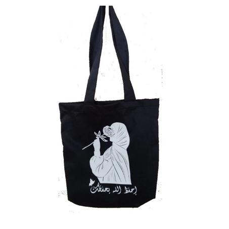 Sac noir personnalisé en tissu