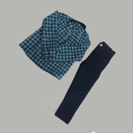 chemise carouette + Maco bleu marine