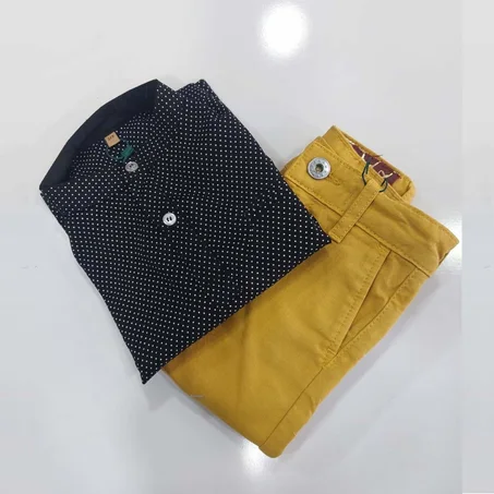 Maco Garçon jaune +chemise Nouvelle Collection