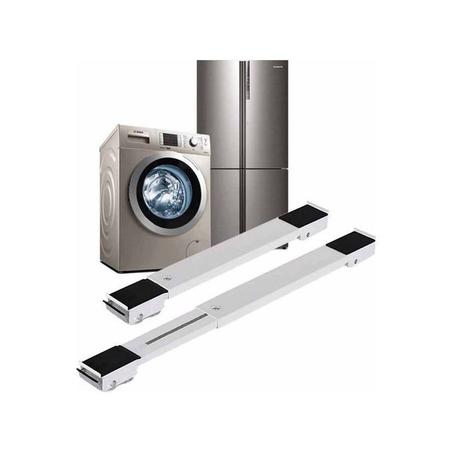Support roulant extensible et réglable pour machine à laver, réfrigérateur