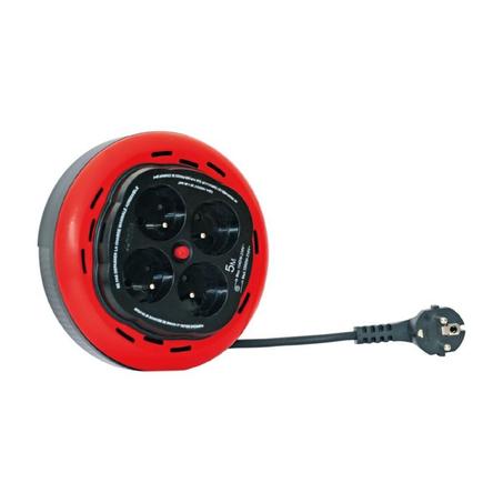 Enrouleur domestique 4 prises 5m - Ingelec