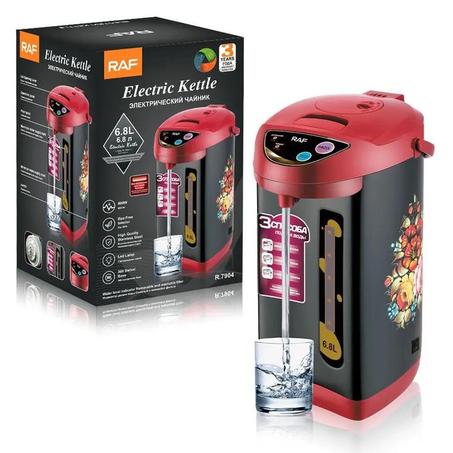 RAF Thermos / Bouilloire Electrique 2 en 1 en Acier Inoxydable - 6,8 Litres - 220 V