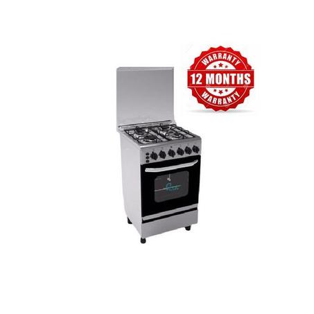 Cuisinière à Gaz Inox - 4 Feux - 50x50