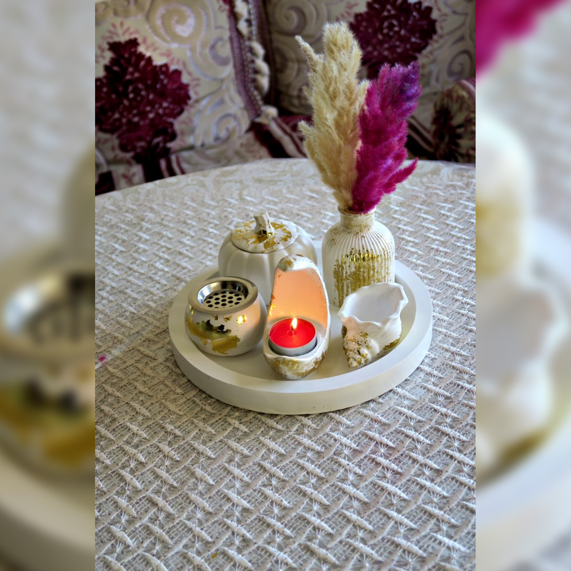 مجموعة ديكور سيراميكية أنيقة وعصرية 2 – 100% مصنوعة يدوياً